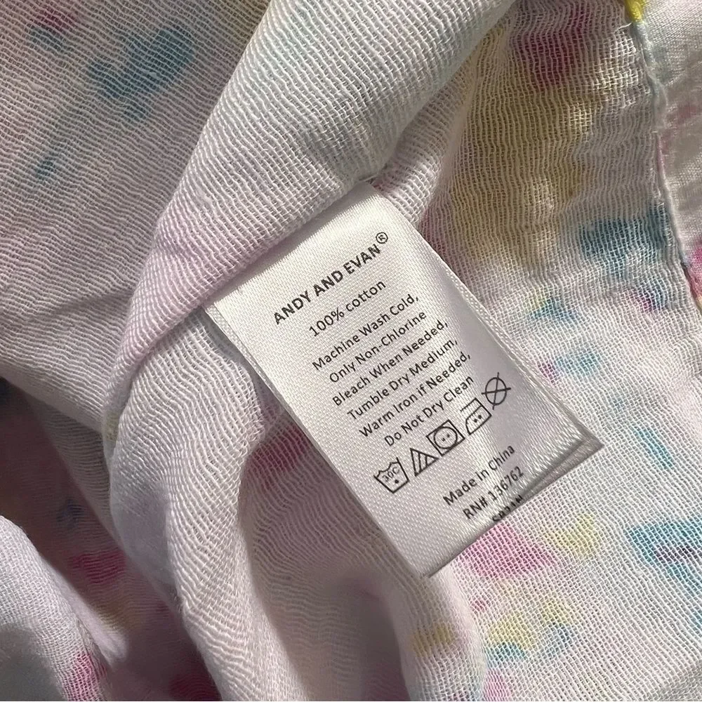 Andy & Evan Girls Cotton Multicolor Cover-Up with Tassels Size 7Y NEW MSRP $48